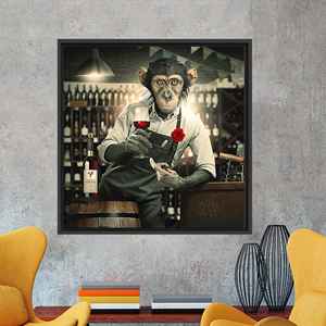 ภาพพิมพ์บนผ้าใบลายสัตว์สุดหรู: ศิลปะติดผนังสมัยใหม่สำหรับตกแต่งบ้าน กรอบสีดำ - Product Image 1