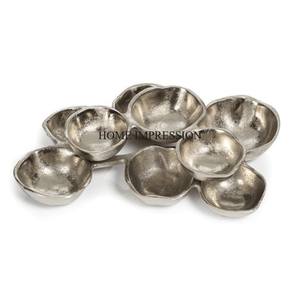 Alta calidad estándar de aluminio fundido chapado en oro desechable ecológico forma grande alimentos artículos ensalada dulces servir Mesa - Product Image 5