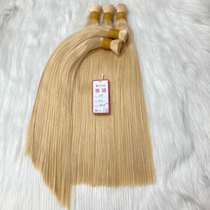 Venta al por mayor Virgen Remy Rubio Claro #613 Color Extensiones de cabello a granel Extensiones de cabello liso a granel - Product Image 1