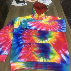 Sudadera con capucha extragrande impermeable de forro polar liso con logo personalizado para hombre, de poliéster/algodón, talla grande, al por mayor - Product Image 2