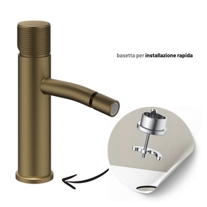 Mixer per Bidet a leva singola serie Jazz Plus installazione rapida con scarti di colore oro opaco - Product Image 2