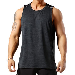 Wholesale <b>Men</b> Athletic Tank Top Lightweight Quick Dry Fitness <b>Singlet</b> <b>Men</b> Muscle Fit Sleeveless Shirt Solid Color Workout Gym - Product Image 4