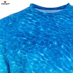 Maillot de pêche imperméable à manches longues 100% polyester, séchage rapide, léger, impression par sublimation personnalisée, vente en gros de chemises - Product Image 5