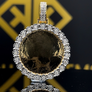 Pendentif Moissanite plaqué or 10 carats pendentif mémoire personnalisé Style Hip Hop pour hommes femmes personnalisable pour les enfants pour les photos - Product Image 4