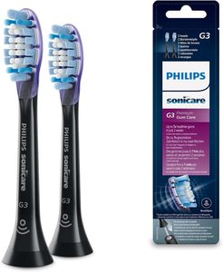 Cabezales de Repuesto Originales Philips Sonicare Premium para el Cuidado de las Encías, Paquete de 2, Negro - HX9052/33 - Product Image 1