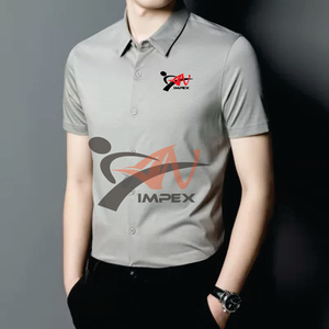 Camisa de franela de algodón informal para hombre Impresión personalizada de alta calidad 100% Botones de tela de satén de algodón Material personalizado flexible Primavera - Product Image 5