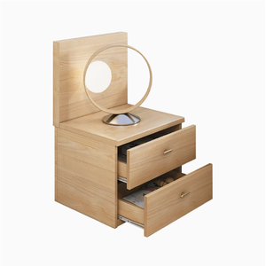 Scandinavian Solid Wood Minimalist Modern Rustic Side <b>Table</b> Pair for Home Furniture - Product Image 3