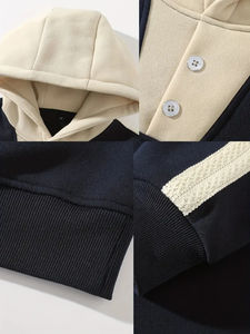 Survêtements décontractés pour hommes à prix avantageux, coupe classique, poids lourd, imprimés, 100% coton, écologiques, respirants, en polaire, pour l'hiver - Product Image 3