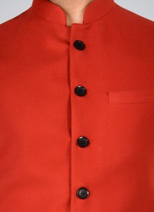 Chaleco de Hombre de Primera Calidad, Corte Moderno, Color Rojo, para Trajes, Bodas, Banquetes y Atuendos de Negocios, Disponible para Exportación - Product Image 6