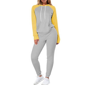 ชุดกีฬาพิมพ์ลายกรดซักมีฮู้ดสำหรับผู้หญิงชุดออกกำลังกายแฟชั่นคุณภาพสูงสำหรับฤดูหนาว - Product Image 4