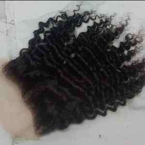 มัดผมมนุษย์สำหรับต่อผมตรงและมัดผมตรงส่วนหน้าผมต่อแบบปิดผมสีดำ - Product Image 2