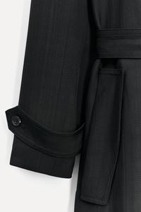 Abrigo Largo de Invierno para Mujer, Mezcla de Lana y Cachemira, Cierre de Un Solo Botón, Talla Grande, Transpirable, Bordado, Resistente al Viento, Cálido y Teñido - Product Image 3