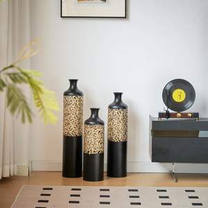 Vase antique personnalisé pour la maison et les banquets Vase mixte flottant en fer et en verre Vase à fleurs vintage de style apothicaire - Product Image 3