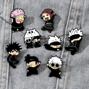 Bros Pin Enamel Anime Jujutsu Kaisen untuk Wanita, Lencana Jeans, Bros untuk Pakaian, Aksesoris Perhiasan, Perhiasan Fashion, Hadiah - Product Image 1