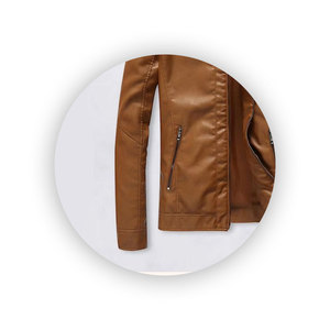 Chaqueta de cuero de hombre transpirable de color soporte personalizado de alta calidad ropa informal al aire libre a precio al por mayor calidad genuina - Product Image 3