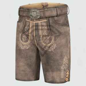 Nouveau modèle Short bavarois Oktoberfest 2025-26 Short Lederhosen en cuir véritable de qualité supérieure Ceinture élastique confortable - Product Image 2