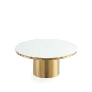 Mesa de Centro Moderna de Metal y Mármol Ecológica de Calidad Exclusiva con Acabado Dorado para Muebles de Hogar, Éxito de Ventas - Product Image 2