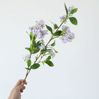 Fleurs artificielles en soie haut de gamme, lilas, faites à la main, réalistes et modernes, pour la décoration de la maison, les mariages et les arrangements floraux.