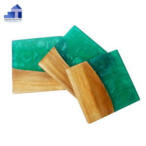 Producto caliente Posavasos de bebidas naturales Posavasos de resina epoxi Único para utensilios de cocina de madera Hecho en Vietnam al por mayor - Product Image 6