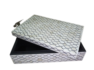 Nouvel arrivage de boîtes à bijoux incrustées d'os pour les cadeaux en chocolat coffrets cadeaux en nacre faits à la main boîtes à bijoux en mdf - Product Image 3