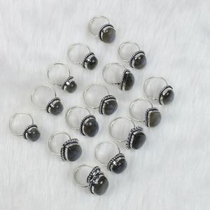 Anillo de piedras preciosas de labradorita natural Anillo Chapado en plata Venta al por mayor Anillo de cabujones de labradorita Venta al por mayor Suministro de joyería de piedras preciosas - Product Image 3