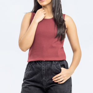 Camiseta sin Mangas para Mujer de Primera Calidad, Color Personalizado, Transpirable, de Algodón, Diseñada para Fitness, Talla Grande - Product Image 2