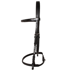 <b>Top</b> Notch Craftmanship Black Brown Raised Eventing Leather Horse English Bridle Stitched, Adjustable Dressage Horse Bridle - Product Image 2