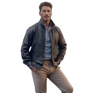 Chaqueta de primavera y otoño de concha blanda para hombre con tecnología impermeable Color sólido Estilo de cuello levantado Cremallera superior Logotipo frontal - Product Image 1