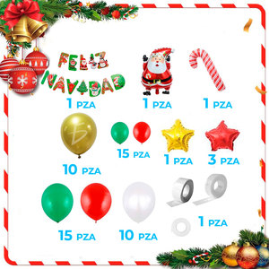 Complete Set of Disposable Christmas <b>Balloons</b> for Festive <b>Decoration</b> - Product Image 5