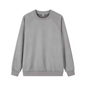 เสื้อสเวตเตอร์แบบสวมศีรษะหนังกลับสำหรับผู้ชายเสื้อสเวตเตอร์คอกลมแขนยาวทรงโอเวอร์ไซส์280กรัมจากผู้ผลิตในจีน - Product Image 4