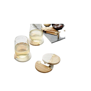 Juego de Posavasos Decorativos y Creativos de Mármol Ecológico de Alta Calidad, Regalo a Bajo Precio, Accesorios para Mesa de Comedor - Product Image 1