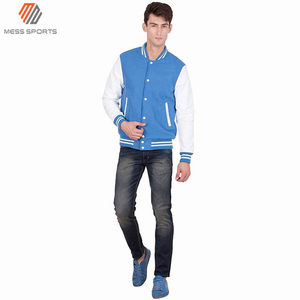 Customizable Reversible Windproof Quick-Dry Breathable Wool/Polyester Blend <b>Long</b> Sleeve Varsity <b>Jacket</b> for <b>Men</b> with Wool Lining - Product Image 6