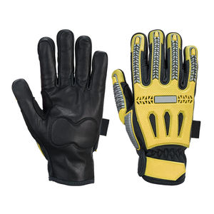 Gants résistants de mécanicien du cuir TPR avec la résistance de coupe à vendre des gants de travail de sécurité du travail dans la couleur unie - Product Image 1