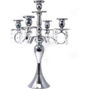 Candelabros dorados de 5 brazos de alta calidad, nuevo diseño, candelabro de aluminio, Metal FAROL DE para el hogar, bodas y decoraciones navideñas - Product Image 4