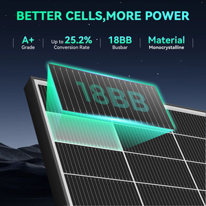 Panel Solar Rígido Bifacial de Media Celda de Alta Eficiencia de 200W con Marco Plateado para Uso Doméstico con Logotipo OEM y Garantía de 25 Años - Product Image 4