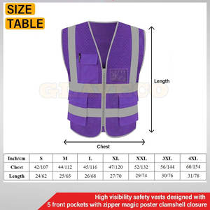 Gran oferta 2025, chaleco de seguridad reflectante para hombre, ropa de trabajo de precio razonable en nailon con logotipo personalizable y cierre de cremallera - Product Image 6