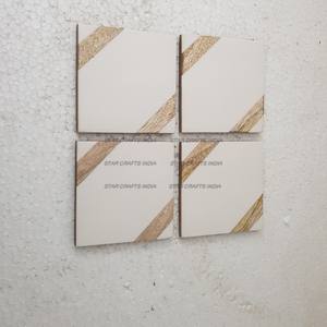 Vente chaude Nouveau Style Le Plus Populaire Résine Bois Meilleur Coaster Pièce Bois Naturel et Résine Meilleur Coaster Moderne Pierre Coaster - Product Image 6