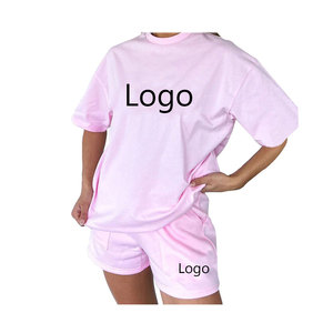 Ensemble t-shirt et short à manches courtes pour femmes Ensemble t-shirt et short deux pièces vintage pour femmes - Product Image 6