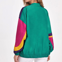 Veste coupe-vent pour femme en tissu uni pour l'hiver 2025, fabrication sur mesure, double couleur, streetwear, service OEM, respirante, écologique, séchage rapide