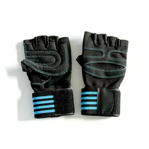 Guantes de entrenamiento para levantamiento de pesas con soporte para muñeca Guantes de gimnasio para hombres y mujeres - Product Image 1