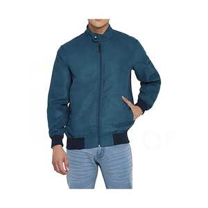 Men's Long Sleeve <b>Wool</b> Shell Bomber Jacket Full Zipper Front Logo High Street Style Eco-Friendly Breathable Quick Dry Winter - Product Image 1