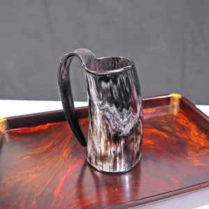 Jarra Vikinga para Beber, Hecha a Mano con Cuerno de Búfalo Original, Tallada con Diseño Animal, Pulida, para una Experiencia Auténtica de Bebida Vikinga - Product Image 6
