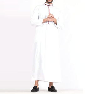 Robe arabe brodée Jubbah Thobe pour homme Vêtement islamique décontracté de qualité supérieure pour homme Jubbah de qualité supérieure Vente en gros très demandée - Product Image 5
