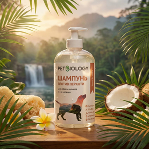 PETBIOLOGY Champú Anticaspa para Mascotas, Limpieza Diaria, 3+ Meses, 300ml - Product Image 1