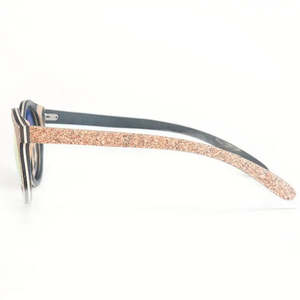 Gafas de Sol de Madera Modernas para Adolescentes, con Espejo Óptico, Color Azul Claro Transparente, Monturas Vintage, Material de PC, Anti Luz Azul - Product Image 3