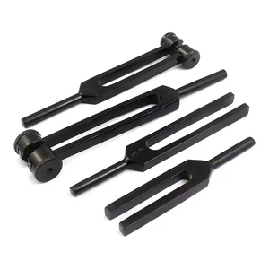 Juego de diapasones negros de 128 Hz con vibración de sonido de martillo para salud médica hecho de aleación de aluminio de acero inoxidable para precisión - Product Image 5