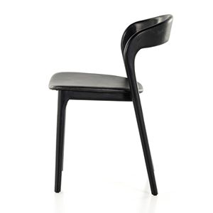 Chaise de salle à manger en teck de restaurant de qualité supérieure finition de couleur noire pour une utilisation intérieure dans les meubles de salle à manger de banquet de cuisine - Product Image 3
