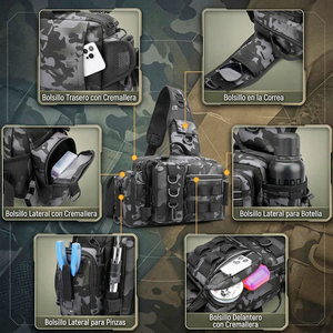 Borsa da Pesca Multifunzionale di Grande Capacità, Impermeabile, con Design Comodo da Indossare a Spalla o in Vita - Product Image 4