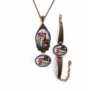 Collana di gioielli İlbay Çini bracciale anello Set 2429 ds075