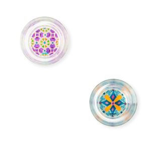 Set di 6 Bicchieri in Vetro Multicolore di Design Italiano |   Prodotto in Italia |   Adatto alla lavastoviglie |   Vibrazioni Mediterranee |   Excelsa - Product Image 2